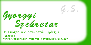 gyorgyi szekretar business card